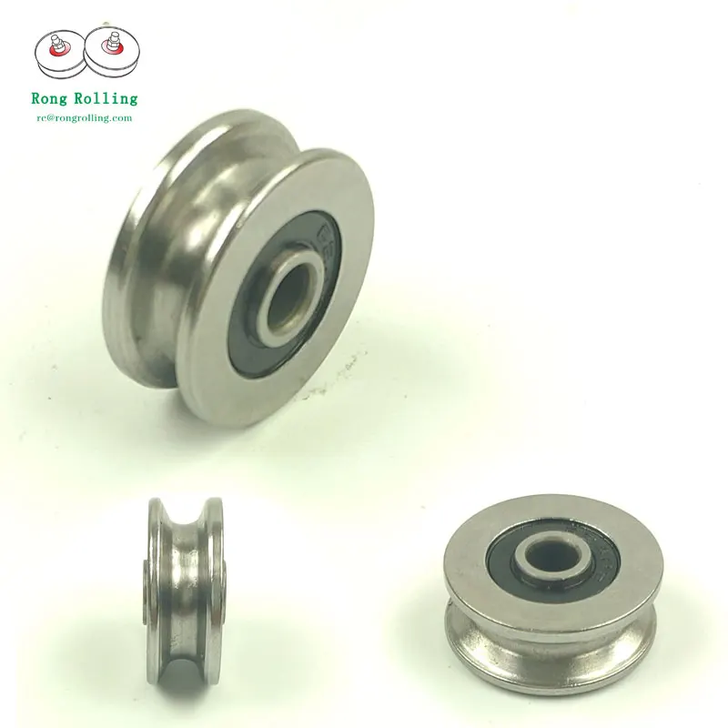 Rolamentos Deslizantes com Ranhura em u Polia Rolo Rolo de Ranhura Rolamento de Diâmetro 18 mm Rolamento Furo Mm. 4*18*7 8u