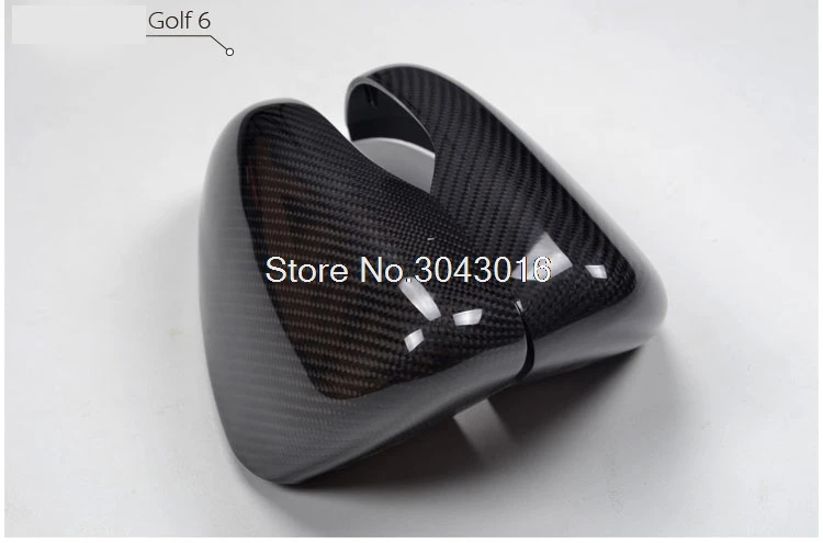 Для Volkswagen VW Golf 6 GTI R20 MK6 2008-2012 без полосы Assit крышка зеркала из углеродного волокна 1: 1 тип замены