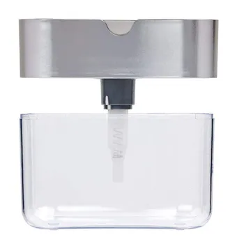 

best selling 2019 products 2-in-1Sponge Rack Soap Dispenser Soap Dispenser And Sponge Caddy 13 Ounces support dropshipping