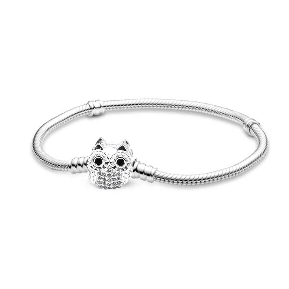 Pandora Moments Womens Sterling Silver Sparkling Owl Cubic Zirconia Bracelet  Charm No Box  Amazoncouk Fashion