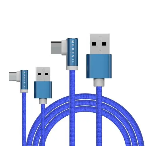 Usb-кабель Madevil type c кабель для быстрой зарядки для мобильного телефона android для samsung xiaomi mi 8 90 градусов кабель для быстрой зарядки - Цвет: two data cables