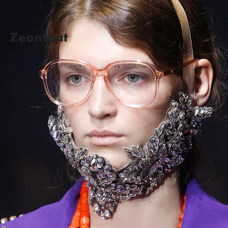 oversized transparent glasses