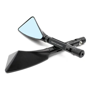 

Universal Motorcycle Mirror Accessories 8mm 10mm Rearview Mirror Blue Glass For Kawasaki z750 z900 z800 er6n z1000 Ninja 300 250