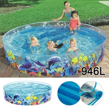 

Foldable Children's Swimming Pool Summer Backyard Family Gaming for Kids