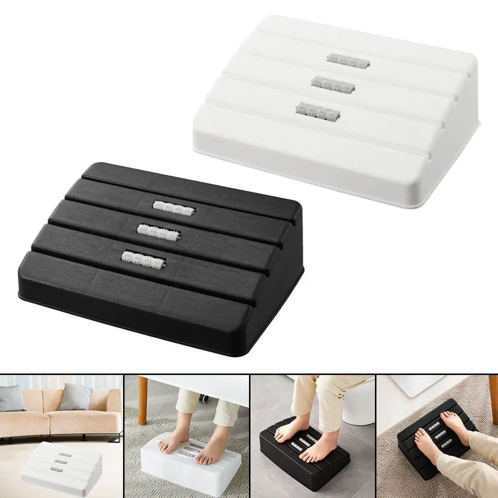 Foot Stool Portable Footrest Under Desk Help Blood Circulation of Legs Non-Skid Relieve Foot Fatigue Massage Pad for Desk Travel Airplane
