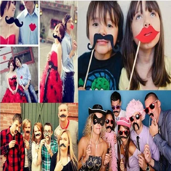 

Creative birthday party decorations holding bronzing photo props wedding wedding funny atmosphere holding masks wholesale