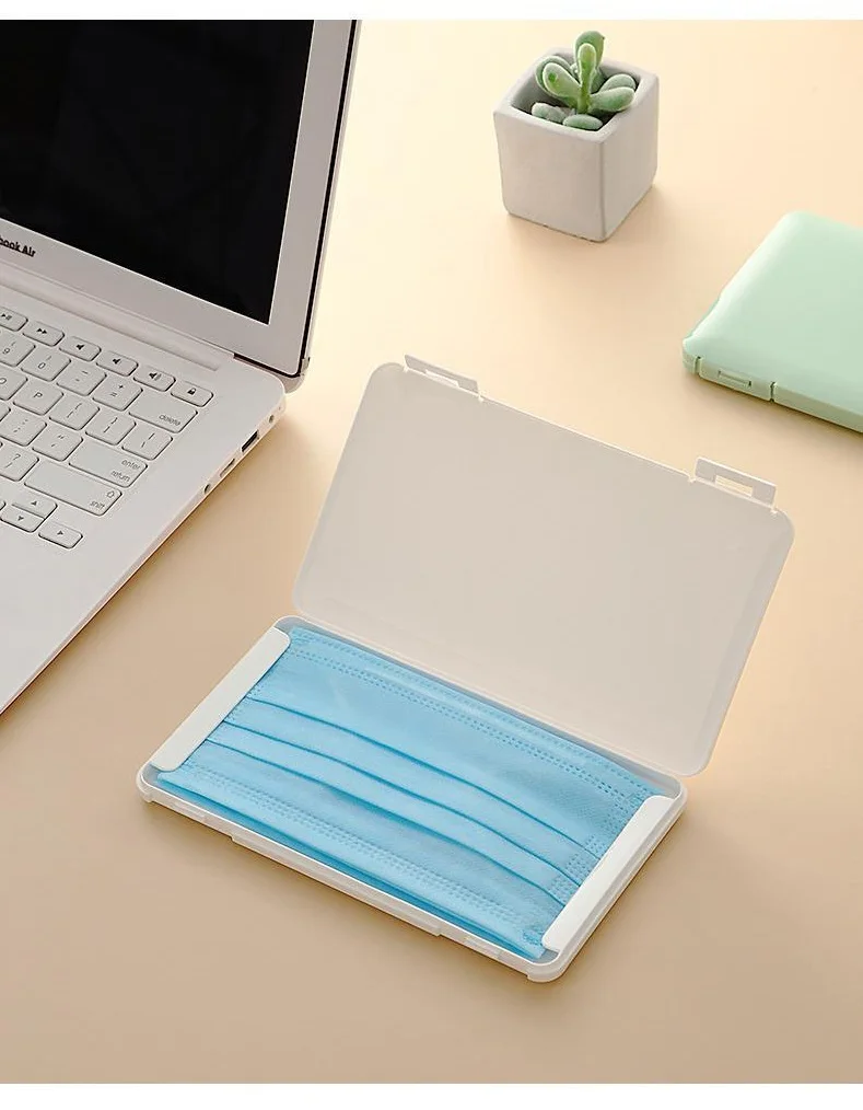 1pcs Mask Cover Box Portable Facemask Holder Face Mask Storage Box Case Masks Clip Organizer Dustproof Mask Storage Case