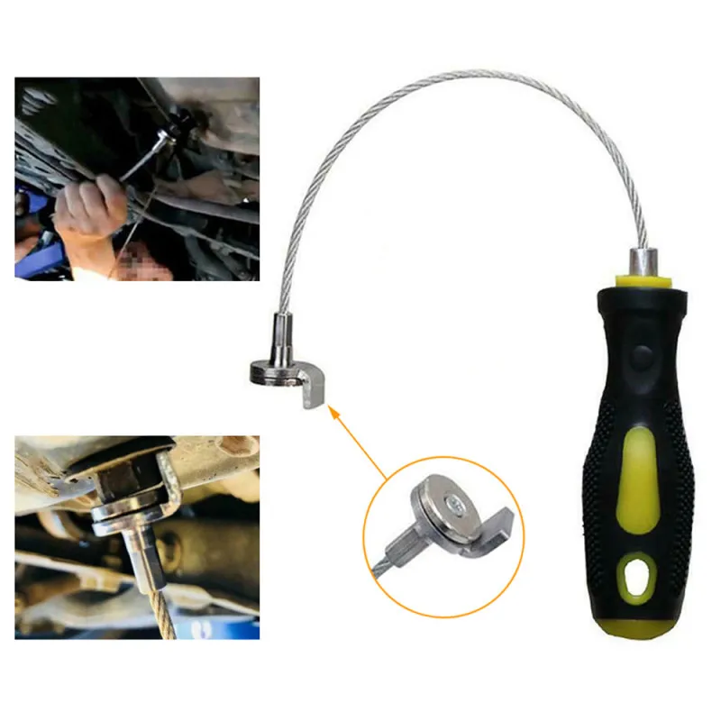 Car Oil Drain Plug Remover Tool Suction Wrench Magnetic Gearbox Anti-Scald Disassembly |