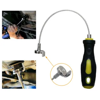

Car Oil Drain Plug Remover Tool Suction Wrench Car Magnetic Gearbox Oil Drain Plug Remover Wrench Anti-Scald Disassembly Tool