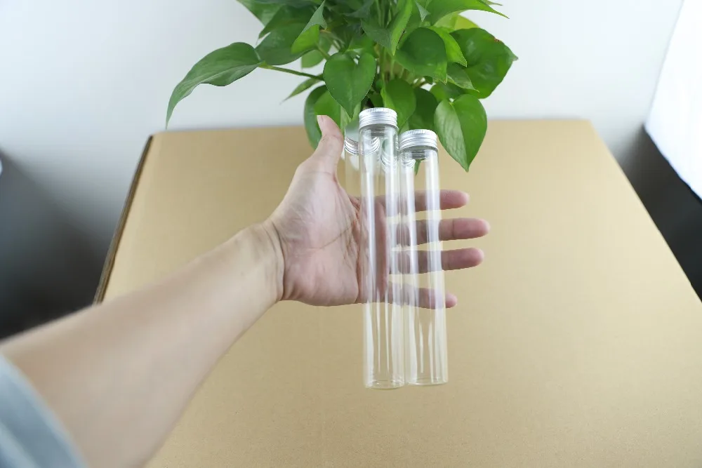 12PCSlot 60ml80ml100ml110ml Glass Bottles Aluminum Cap Cute Jar Vials DIY Craft Container Transparent Perfume Bottles (9)