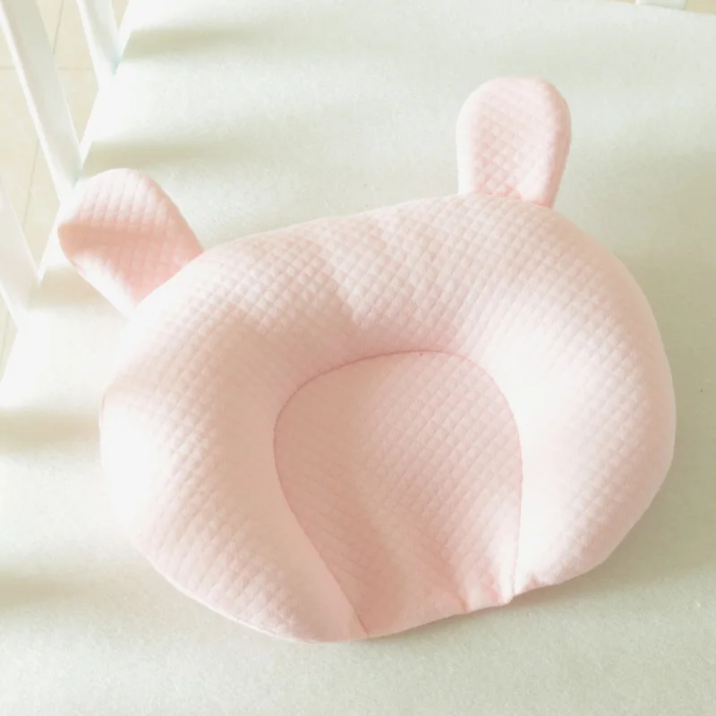 Herbabe/ хлопковая детская подушка для новорожденных в форме животного, детская подушка для защиты от плоской головы, детские подушки для кормления, Подушка для сна для малышей - Цвет: pink-bear