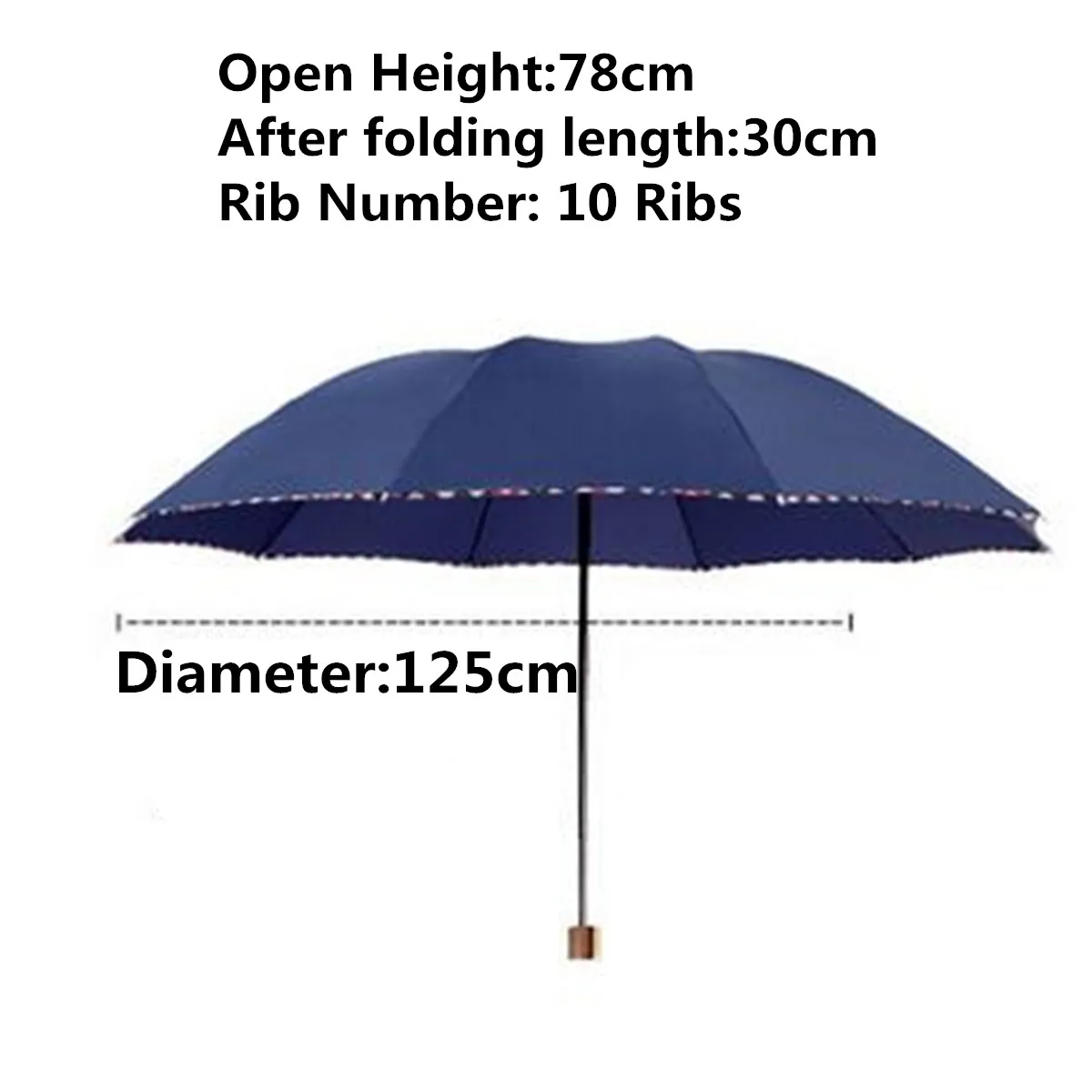 Big High Quality 125cm Umbrella Men Rain Woman Double Layer 3 Folding Business Gift Umbrella Windproof 10 Ribs Sun Umbrellas