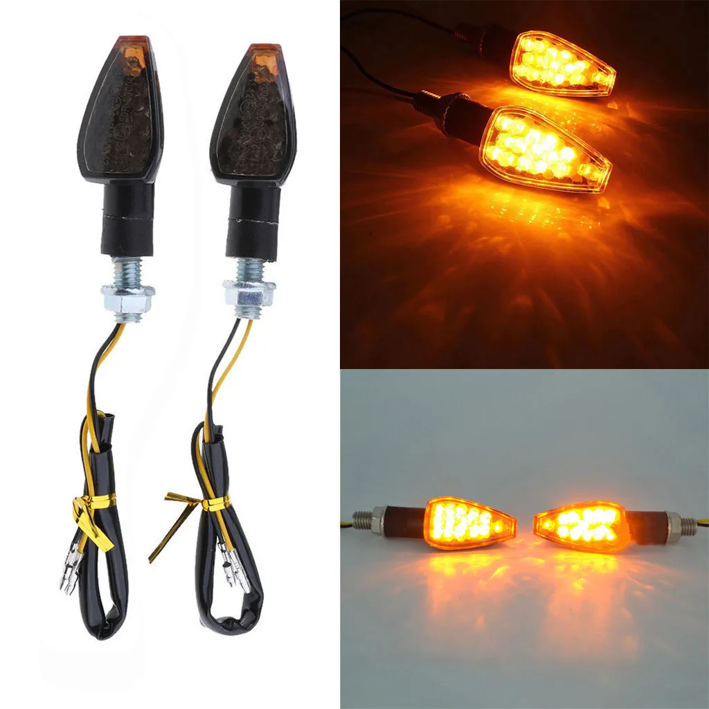 

2pcs 12 LED Motorcycle Turn Signal Lights Flowing Flashing Motorbike Indicator Blinker Moto Tail Lights Signal Lamp for Harley