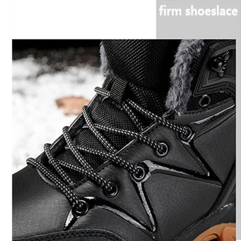 Men's Winter Sneakers Walking Shoes Men Plush Lining Snow Ankle Boots for Hunting Warm Hiking Sheos Men Waterproof Sneakers