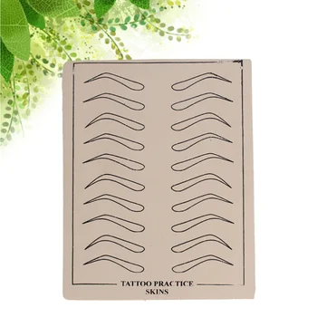 

6 Sheets Practice Skins Practical Rexine Soft Nontoxic Eyebrow Sheets Tattoo Skins for Beginner Learning Tattoo Training