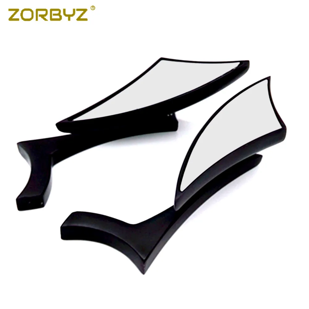 ZORBYZ 1 пара Универсальный мотоцикл черный алюминиевый конец треугольник заднего вида боковые зеркала для Honda Yamaha Suzuki Harley Kawasaki