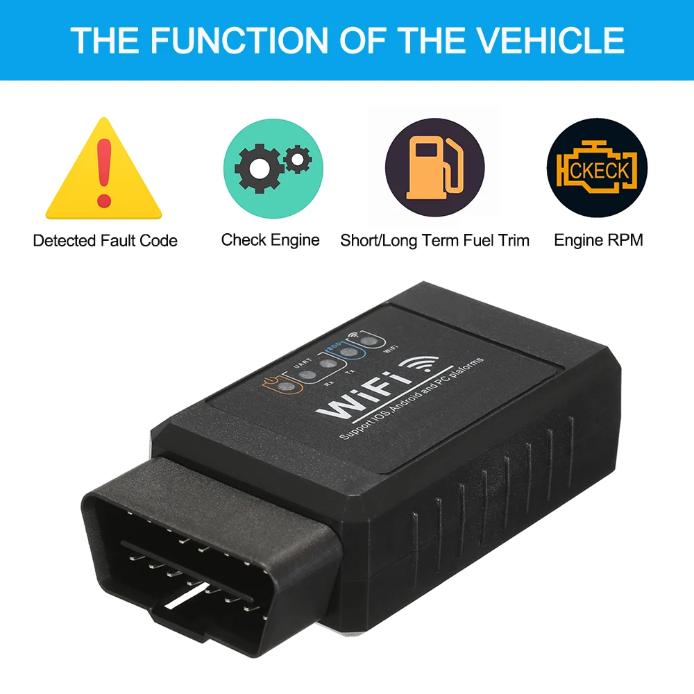 KKMOON лучший obd2 OBDII сканер запуска Инструмент детектор Wifi подключение диагностический инструмент для IOS Android Windows сервис