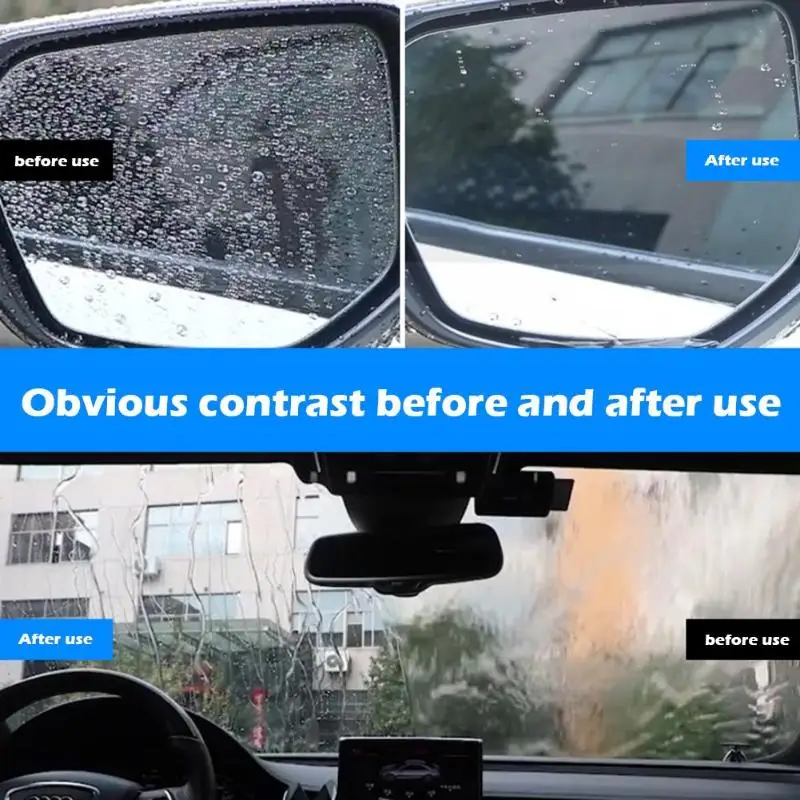 50ml Automotive Car Glass Hydrophobic Coating Agent Windshield Window Rearview Rainproof Rain Mark Oil Film Remover Spray Agent
