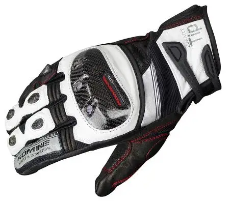 Komine GK 193 мотоцикл для горных велосипедов внедорожный мотоцикл мотокросс кожаные перчатки - Цвет: Black White