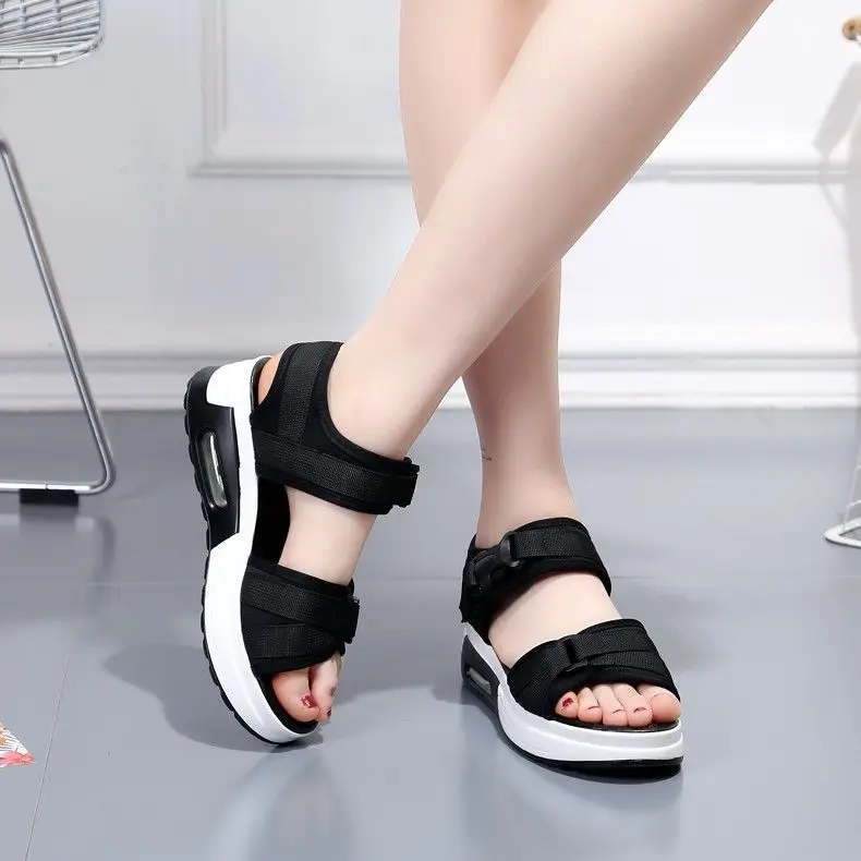 

Sandals Women's Platform Slanted Heel Students Sports Sandals Flat Versatile with WOMEN'S Shoes