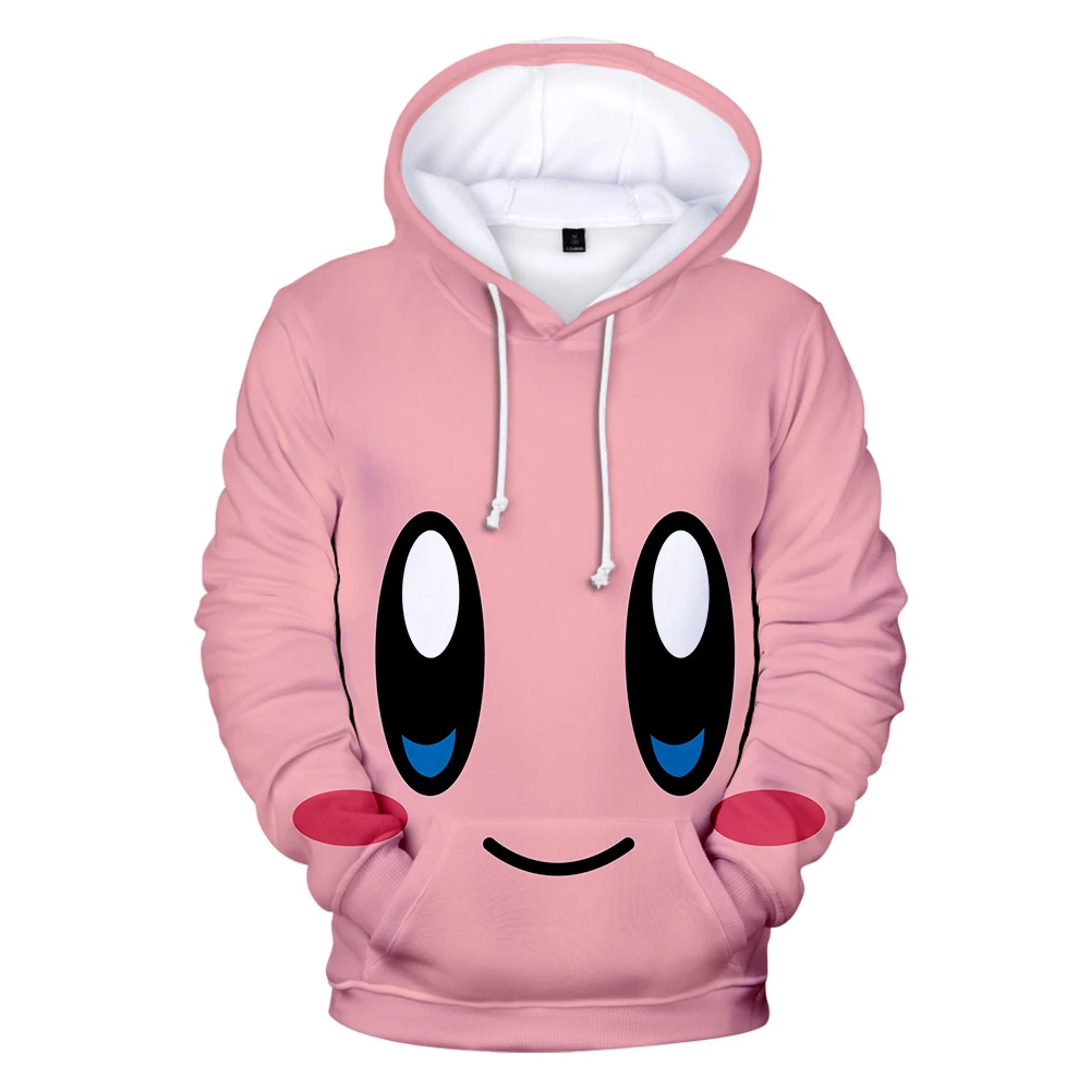 Толстовки с мультяшными большими глазами Kirby мужские/женские свитшоты брендовая