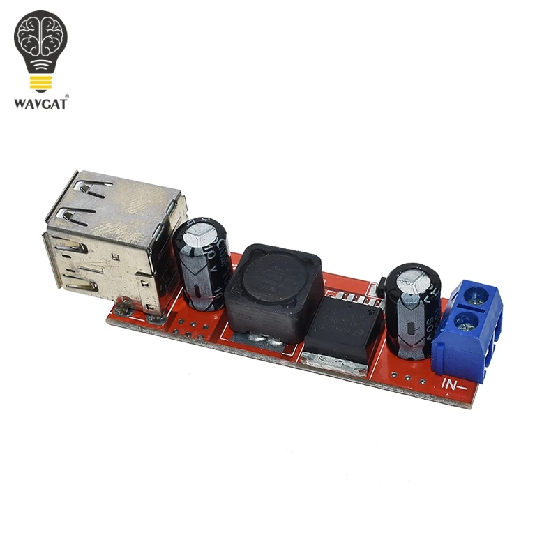 С источником питания от постоянного тока, 6 V-40 V до 5V 3A двойной USB зарядка DC-DC понижающий преобразователь модуль для автомобиля, мотоцикла, Зарядное устройство LM2596 двойной два порта USB
