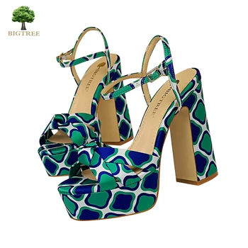 

BIGTREE Women Sandals Summer Women ShoesWaterproof Sandles Womens Toe Sexy Sandal Rubber Wedge Heel Height 12cm Shoes