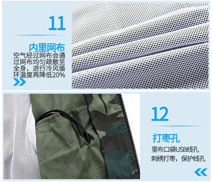 Serve Cold Air Conditioner Labor Insurance Work Clothes Electric Welding Serve Camouflage More Pocket Go Fishing Loose Coat
