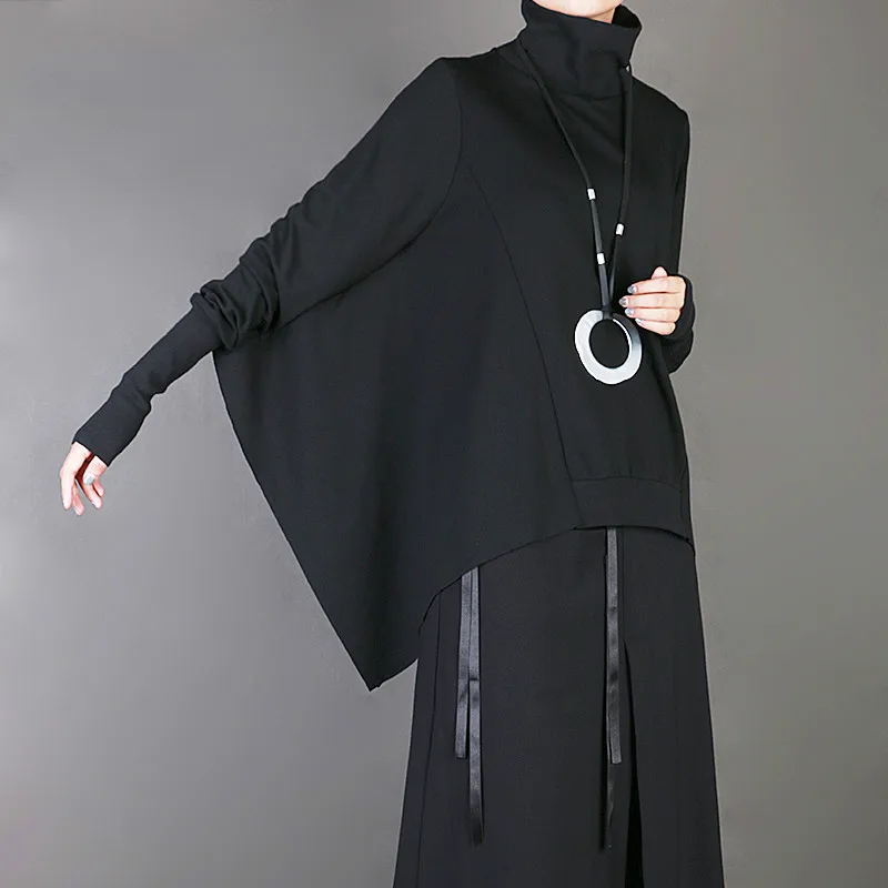 

XUXI 2020 New Spring Clothes Women's New Bat Shirt Irregular Long Sleeve Pullover Loose Coat Women's Fashionable Sweater FZ1384