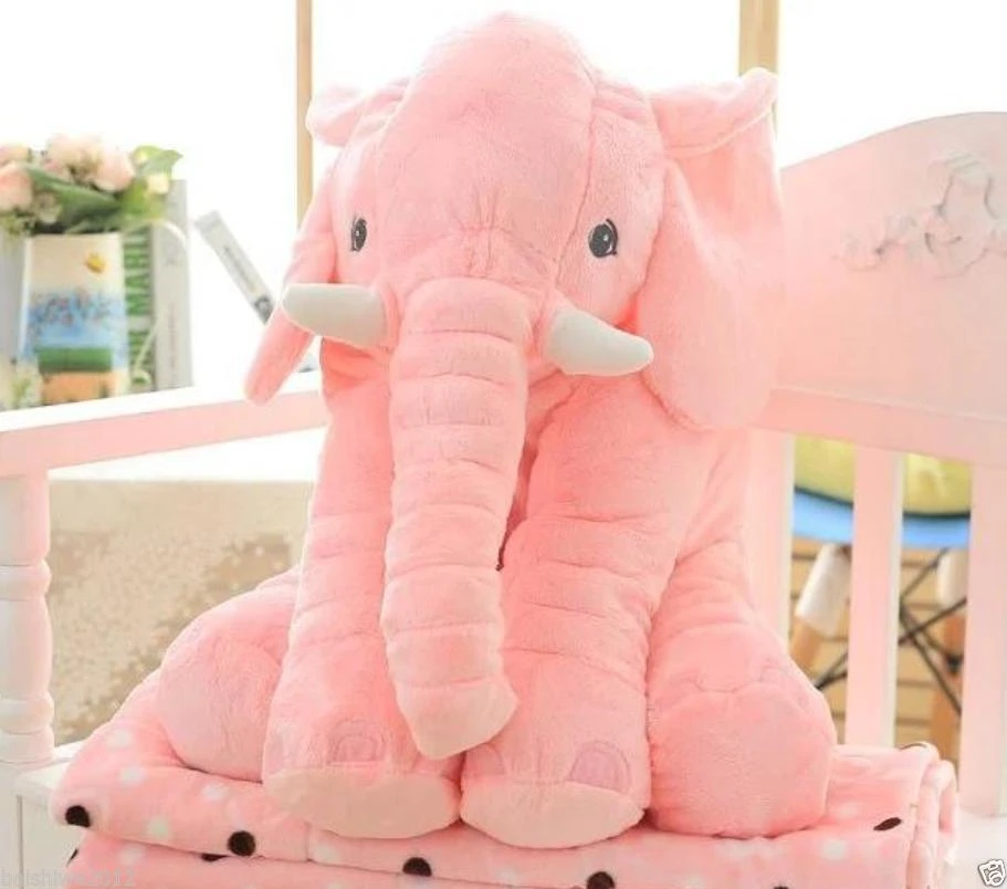 giant pink elephant stuffed animal