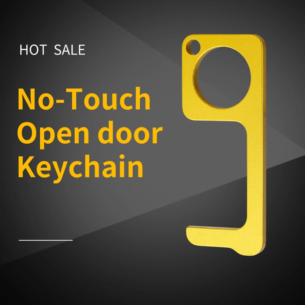

Key Pendant Can Touch Mobile Phone Antimicrobial Edc Door Opener & Stylus Portable Press Elevator Tool Door Handle Key Brass