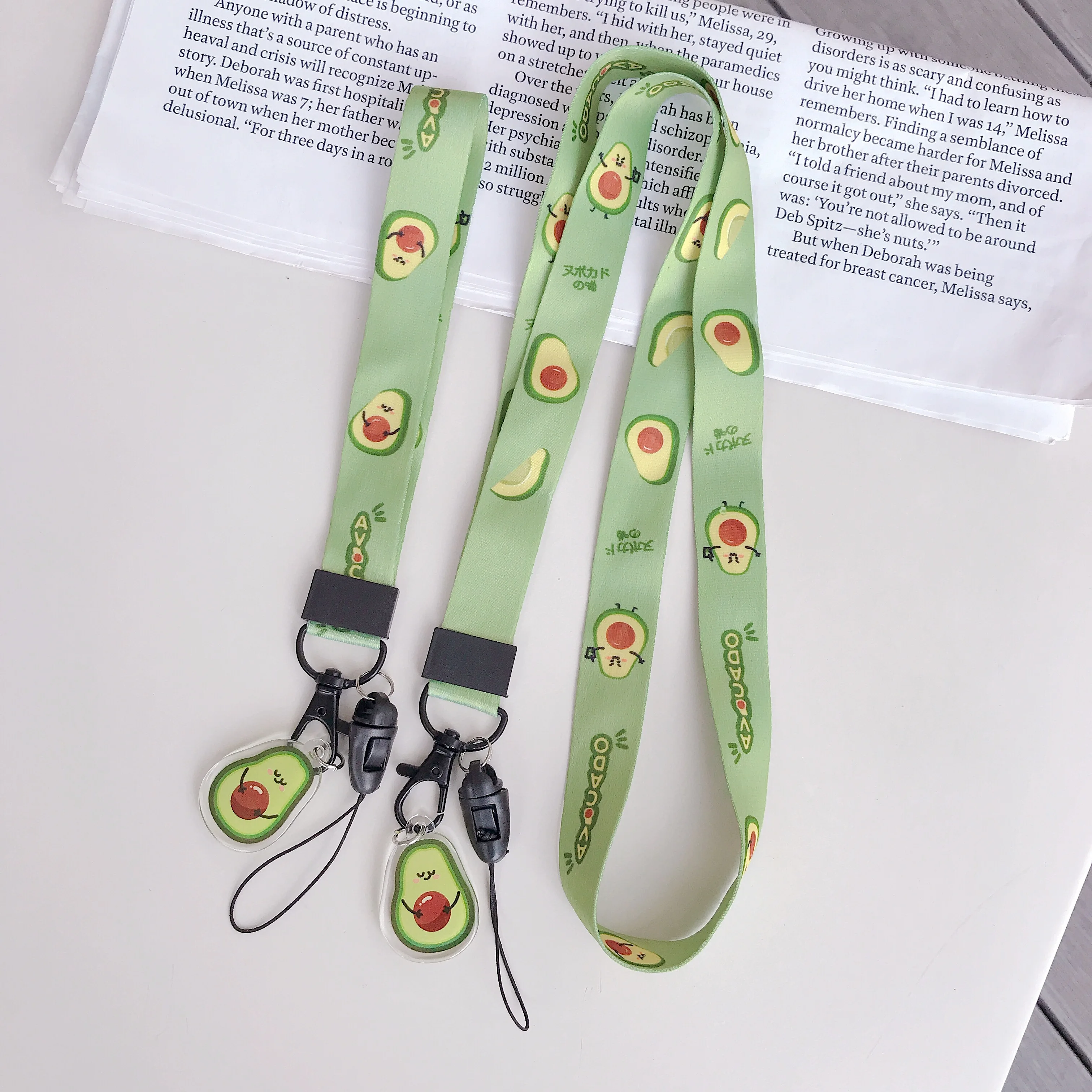 Милый Мультфильм Crayon Shinchan авокадо кролик ремни Ремешок для телефонов iPhone XR samsung камеры GoPro USB флэш-накопители ключи
