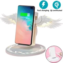 Tongdaytech Magic Angel 10 Вт Qi Беспроводное зарядное устройство для iPhone X 8 11Pro Max быстрое зарядное устройство Pad Быстрая зарядка для samsung S8 S10 Plus