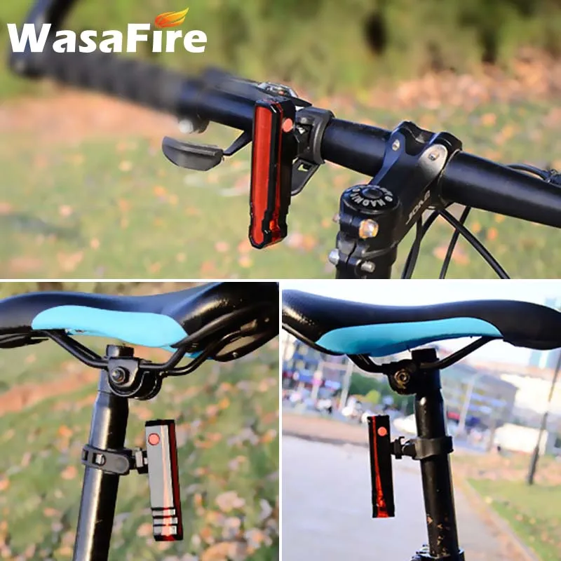 WasaFire светодиодный лазерный велосипедный светильник USB Перезаряжаемый велосипедный задний светильник 6 режимов велосипедный задний фонарь водонепроницаемые Аксессуары для велосипеда