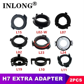 

INLONG 2PCS LED H7 Led Bulbs Extra Holder Adapter Car headlight adapter Lamp Base Socket