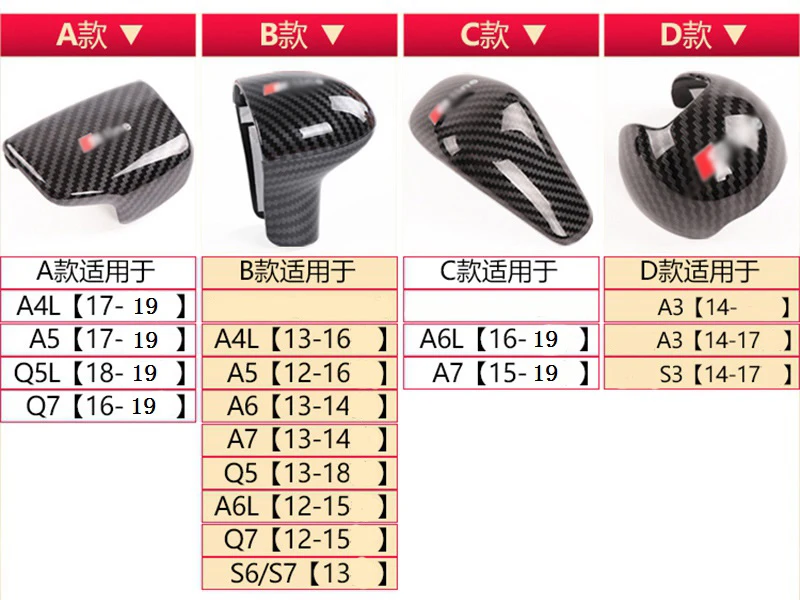Автомобильный чехол для рычага переключения передач автомобиля интерьер модификации для Audi A4 A5 A6 A3 Q7 Q5 S6 S7 стайлинга автомобилей