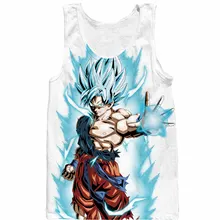 Весна и лето Amazon стиль жилет мужской Жемчуг дракона Супер Saiyan люди синий бог печатных спортивный жилет мужская одежда от имени