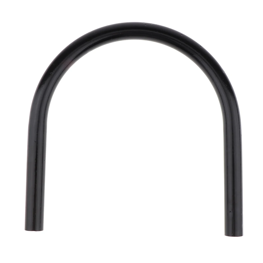 230mm Metal Rear Seat Flat Frame Hoop Safety Grab Bar Hand Rail for Motorcycle Universal, Black
