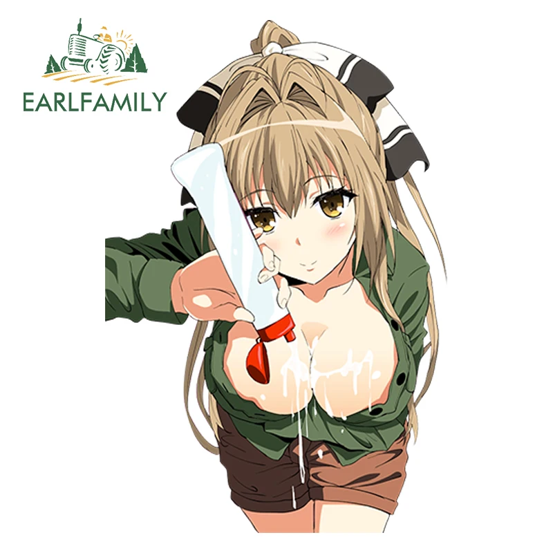 EARLFAMILY 13 см x 8 7 привлекательная девушка забавная виниловая наклейка Amagi блестящая