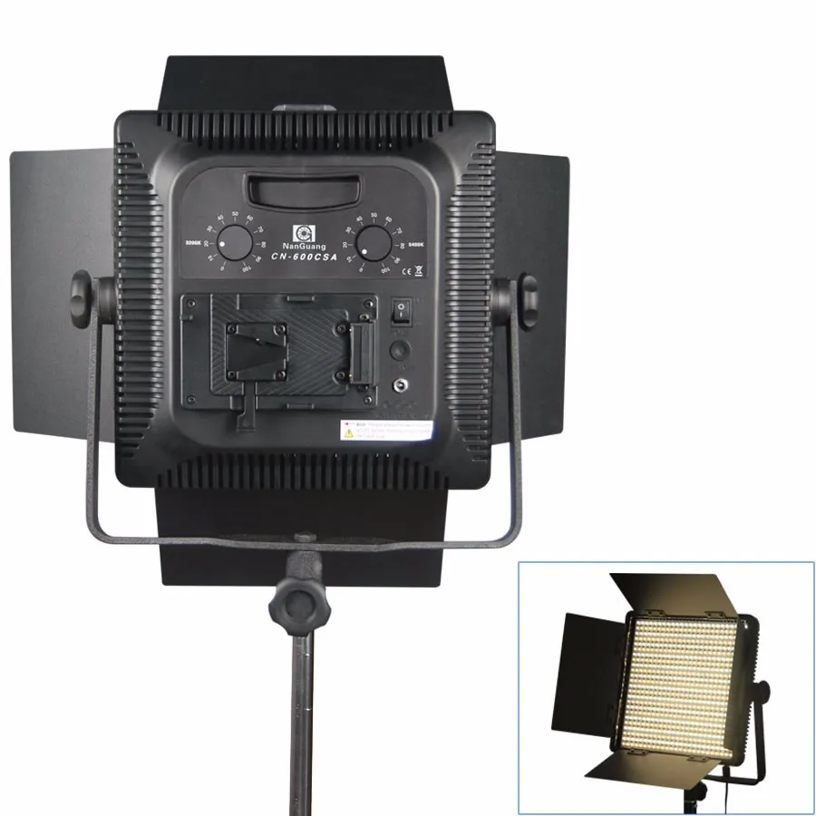 Nanguang CN 600CSA светильник High CRI Bi color LED Video с V Lock Ra95 + 95 +|Аксессуары для фотостудии| |