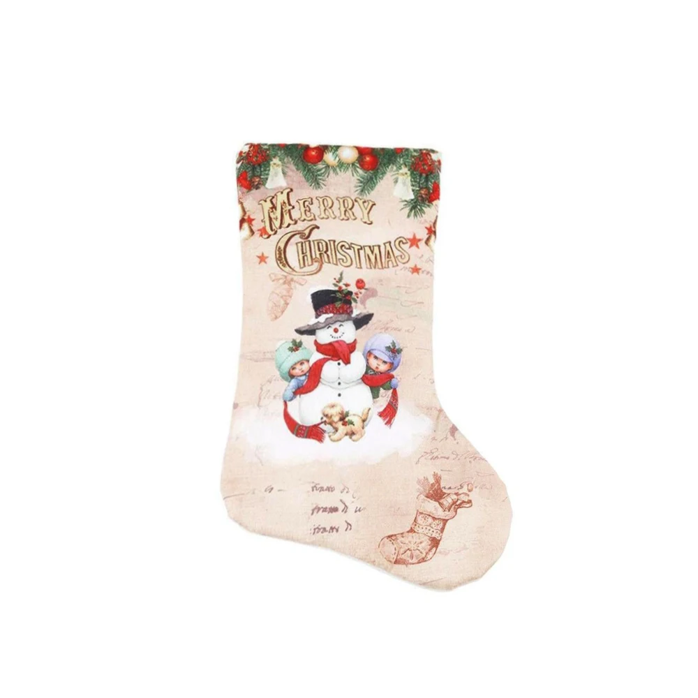 snowman Нежный тканевый Рождественский мешок для конфет для камина, домашний декор, рынок, год, большие украшения, магазин, рождественская елка, Рождественский чулок - Цвет: snowman