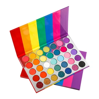 

35 Colours Rainbow Eyeshadow Palette Glitter Matte Wedding Professional Makeup Tool Long-lasting Wonderful Colours