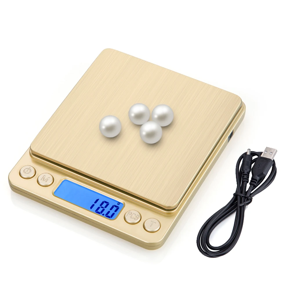 Upgraded USB Powered Kitchen Scale Mini Digital Gram Scale High Precision Multifunctional Stainless Steel Pocket Food