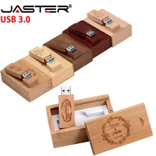 JASTER USB 3,0 деревянная карта памяти+ коробка usb флэш-накопитель 4 ГБ 16 ГБ 32 ГБ 64 Гб Флешка U диск(более 10 шт. бесплатный логотип) подарок на Хэллоуин