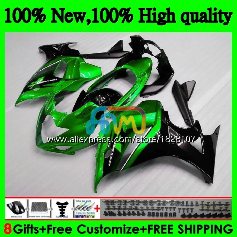 650 комплект для SUZUKI GSXF 650 GSX650F 08 09, 10, 11, 12, 13, 14, 45BS. 18 GSXF650 2008 2009 жемчуг зеленый 2010 2011 2012 2013 обтекатель