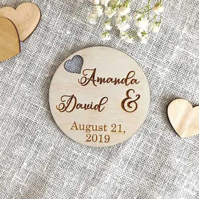  Save The Date Magnet Calendar Save The Date Rustic Wedding decoration，wooden Wedding Invitation - 4000119997930