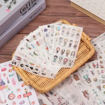 

6 PCs Cute Japanese-Style Cartoon Stickers Creative Hand Decorative DIY Album Student Stickers Stationery School Supplies