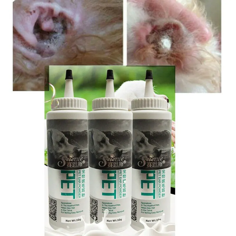 New Dog Cat Ear Clean Powder Health Care Ear Fresh Grooming Ear Powder font b Pet