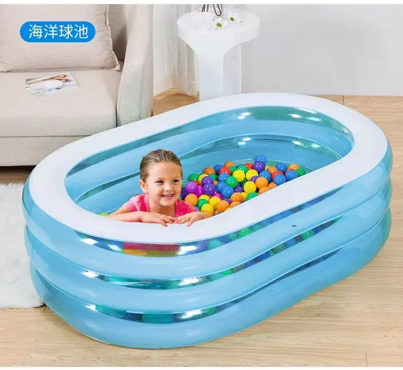 

A Large Amount PVC Inflatable Oval Pool Children Outdoor Indoor Paddling Pool Swimming Pool Ocean Pool