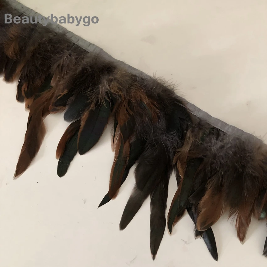 Ведущим поставщиком!, 10 м/лот, натуральный цвет, седло, петух, чехол, отделка перьями, 10-15 см, чехол, хвост, перо, бахрома